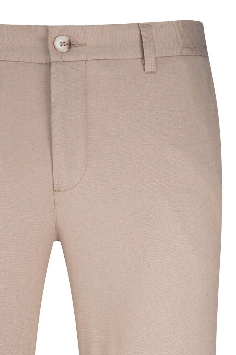 Bej Rahat Kesim Yandan Cepli Pamuklu Jogger Pantolon - Saykı (1)