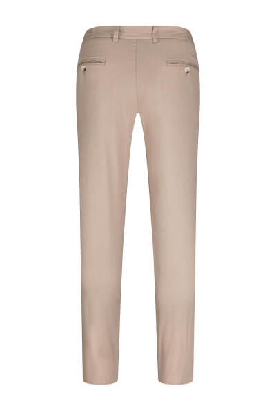 Bej Rahat Kesim Yandan Cepli Pamuklu Jogger Pantolon - 3