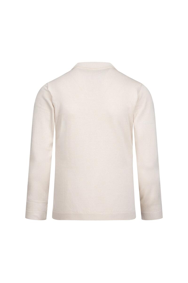 Bej Regular Fit Polo Yaka Pamuklu Kazak - Saykı (1)