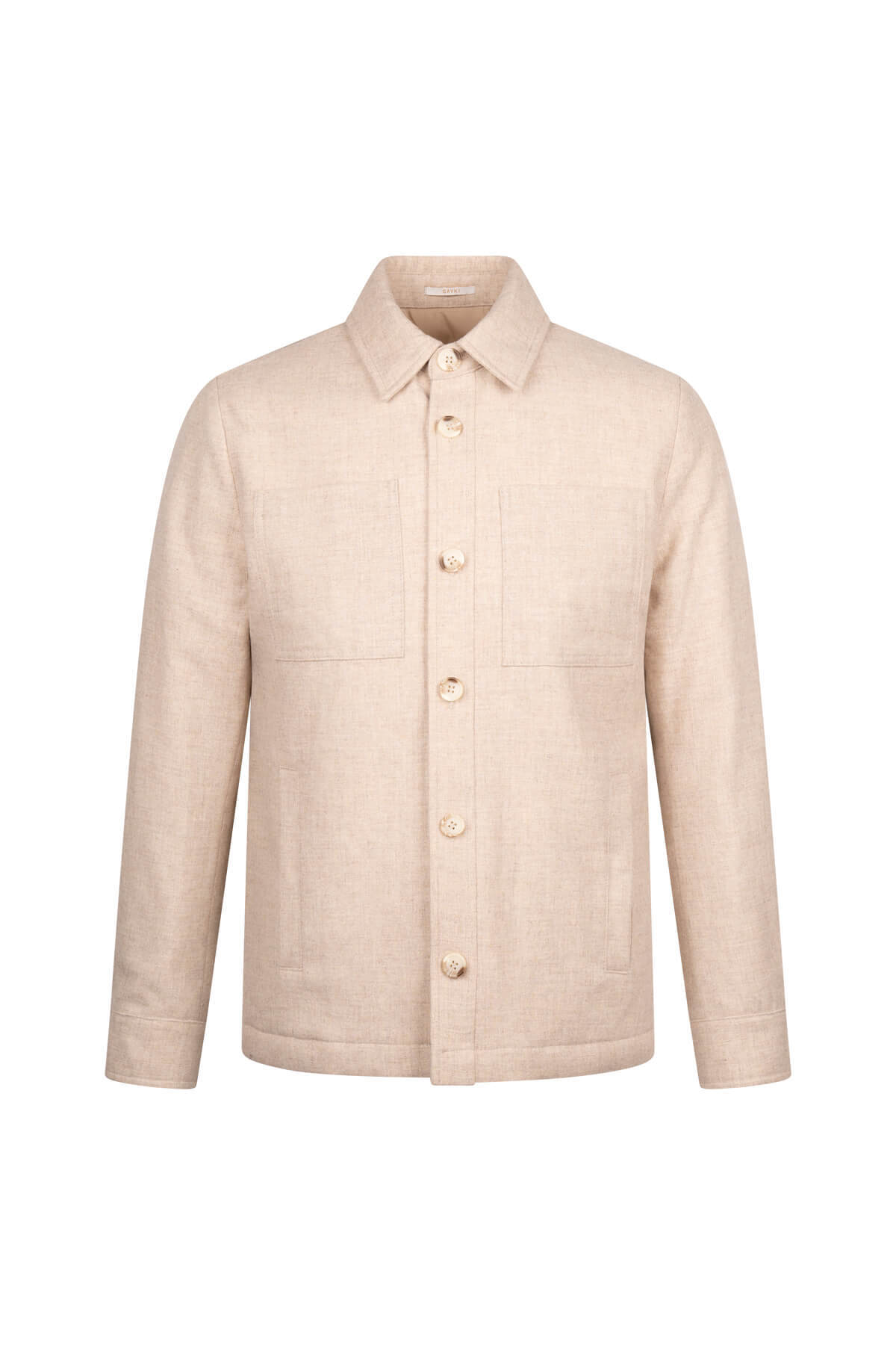 Bej Regular Fit Yünlü Mont - 1