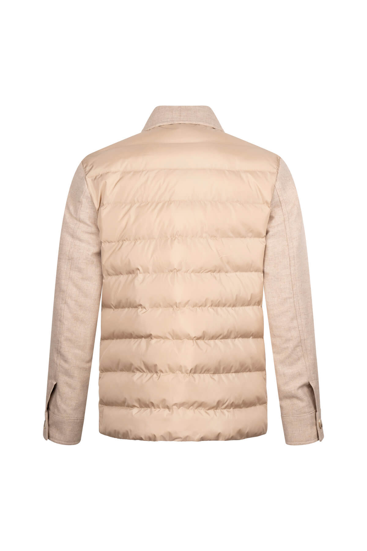 Bej Regular Fit Yünlü Mont - 2