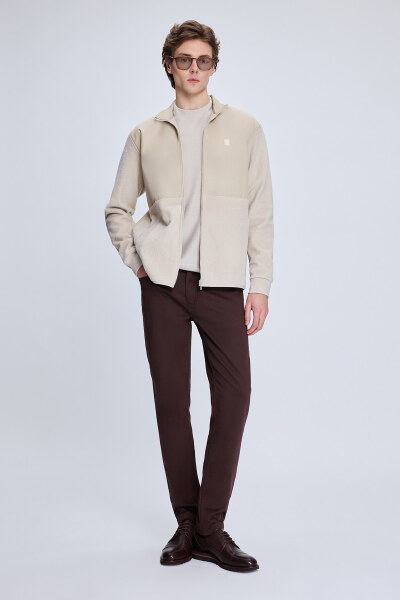 Bej Regular Fit Hakim Yaka Baharlık Mont - 2