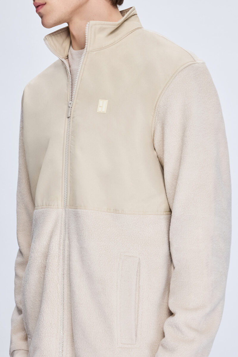 Bej Regular Fit Hakim Yaka Baharlık Mont - HTML (1)