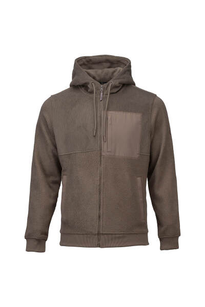 Bej Regular Fit Hakim Yaka Kapüşonlu Şişme Mont - 1