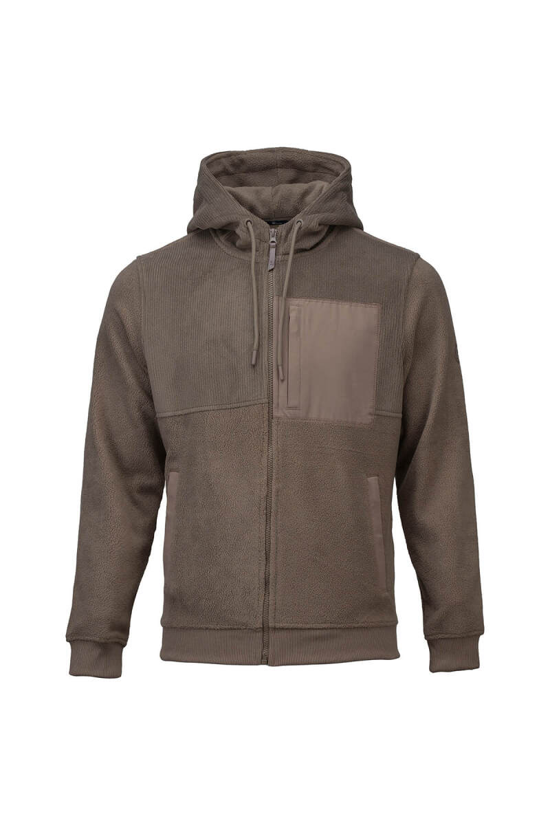 Bej Regular Fit Hakim Yaka Kapüşonlu Şişme Mont - HTML