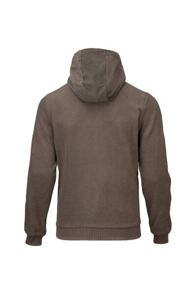 Bej Regular Fit Hakim Yaka Kapüşonlu Şişme Mont - 3