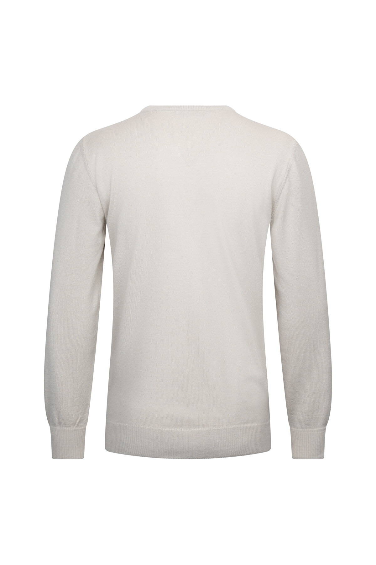 Bej Regular Fit Jakarlı Bisiklet Yaka Yünlü Triko Kazak - 2