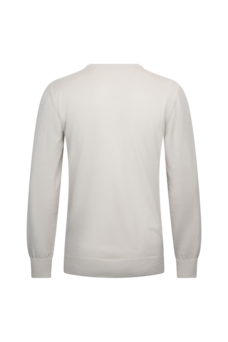 Bej Regular Fit Jakarlı Bisiklet Yaka Yünlü Triko Kazak - Hatemoğlu (1)