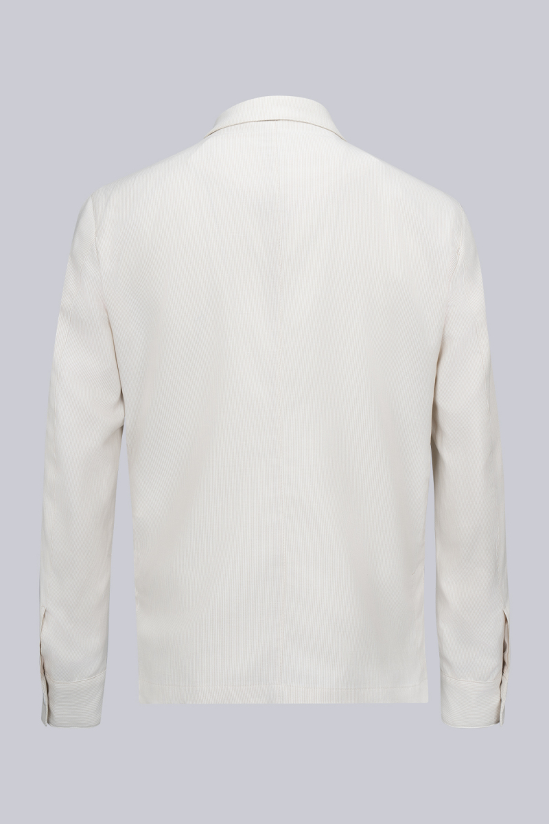 Bej Regular Fit Mono Yaka Çizgili Takım Elbise - Saykı (1)