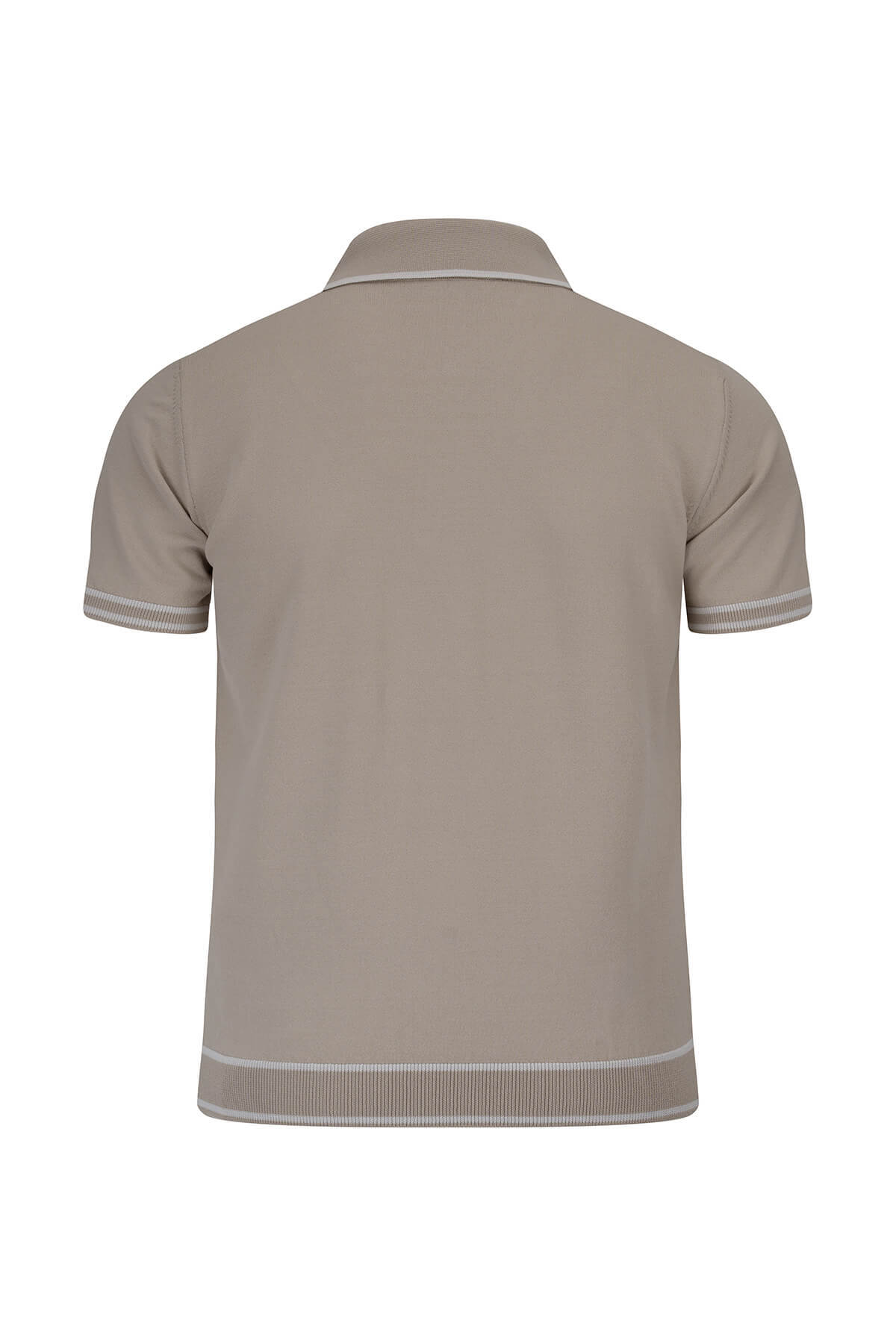 Bej Regular Fit Polo Yaka Rayon Tişört - 5