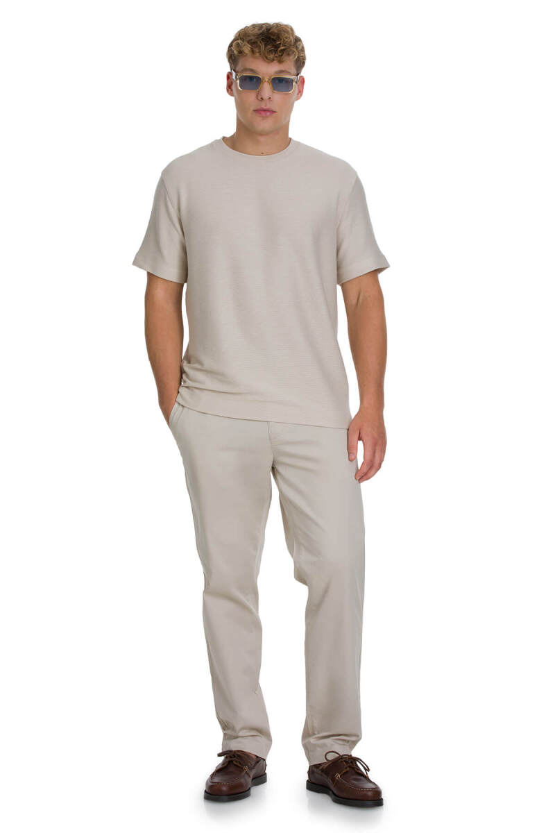 Bej Regular Fit Yandan Cep Pamuklu Jogger Pantolon - SAYKI (1)