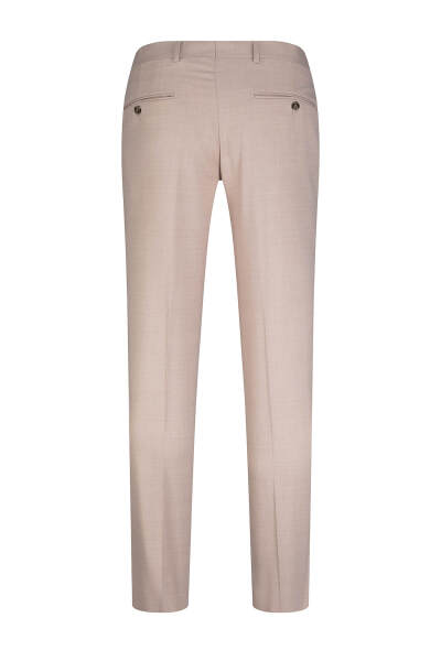Bej Regular Fit Yandan Cepli Kumaş Pantolon - 3