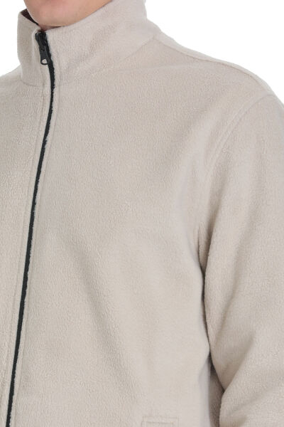 Bej Regular Fit Yarım Balıkçı Yaka Baharlık Mont - 4