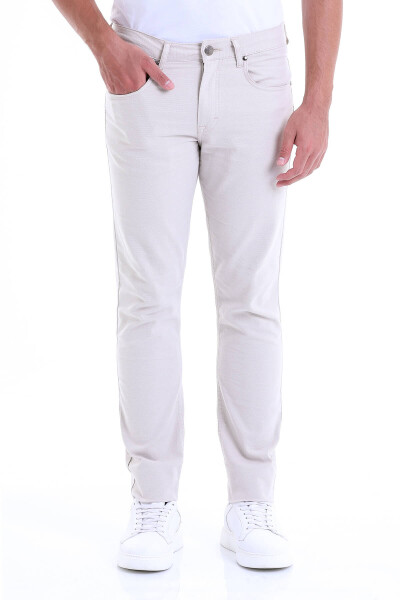 Bej Regular Fit Pamuklu 5 Cep Kanvas Pantolon - 2