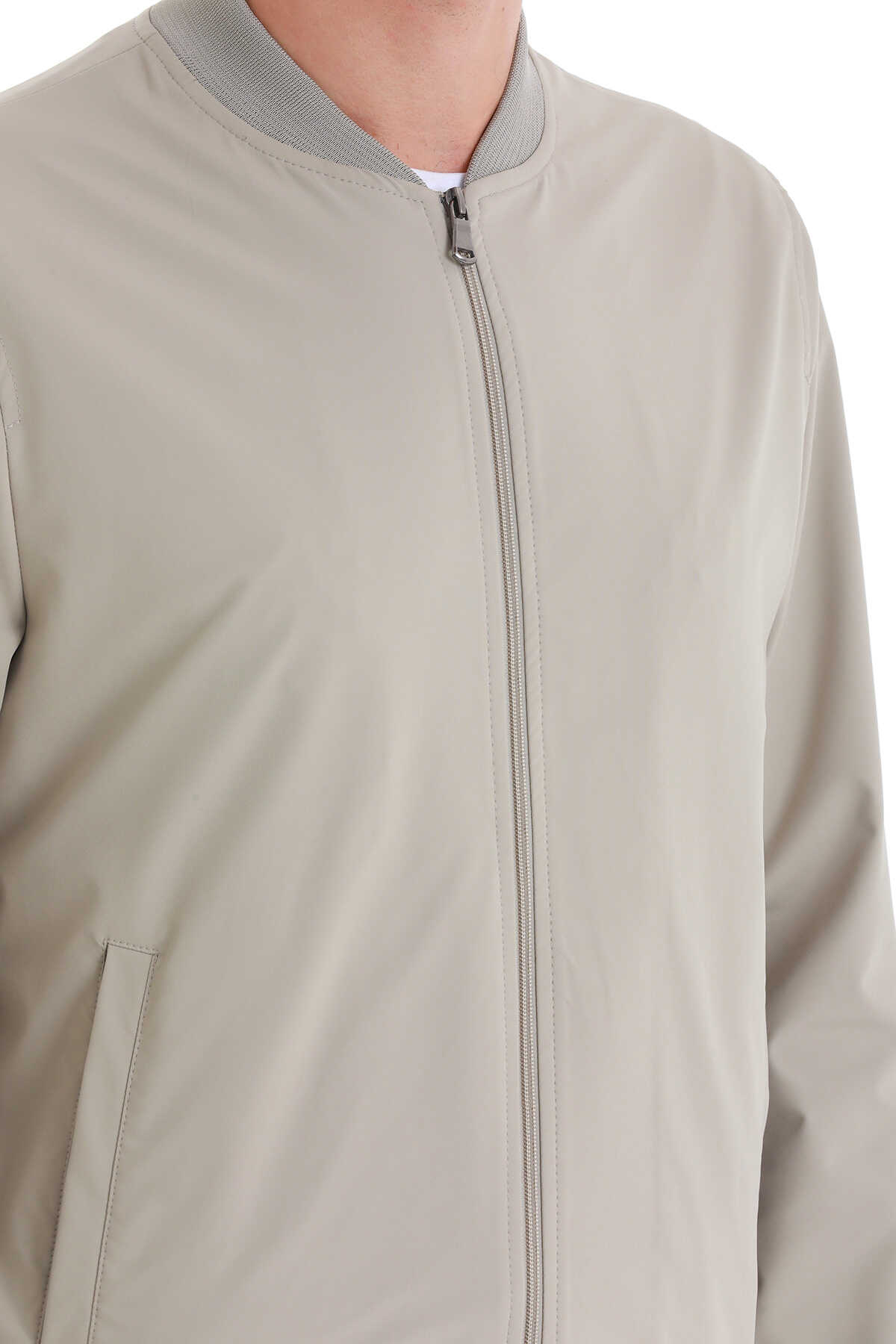 Bej Slim Fit Baharlık Bomber Mont - 6