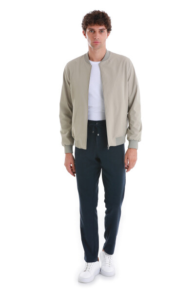 Bej Slim Fit Baharlık Bomber Mont - 2