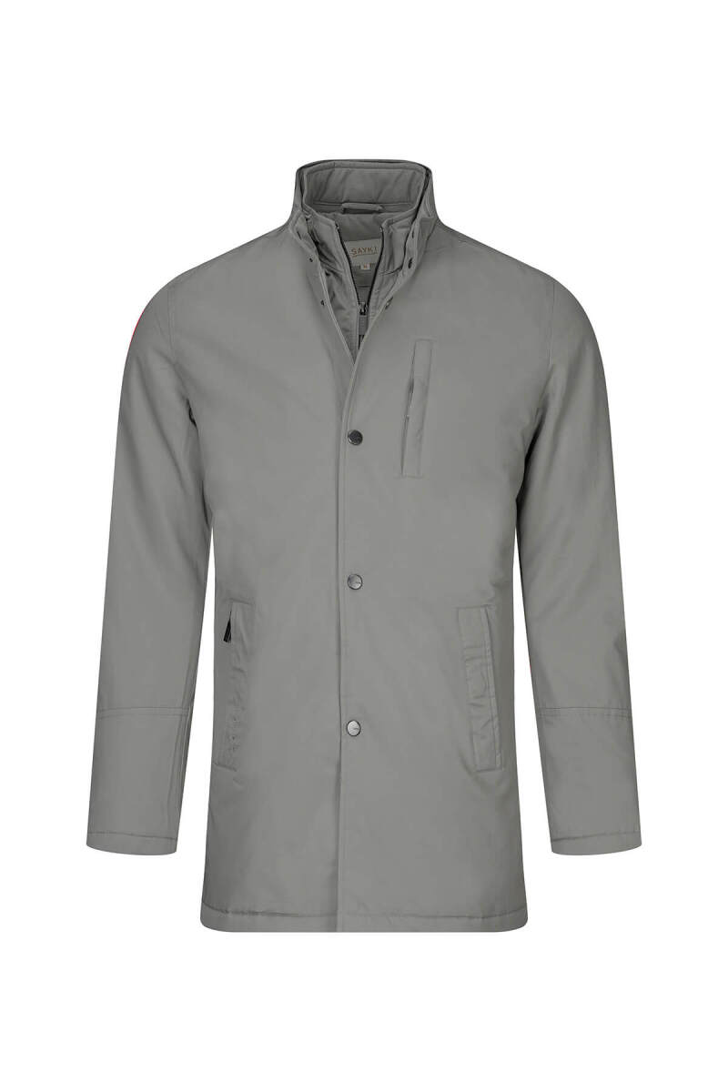 Bej Slim Fit Hakim Yaka 100% Pamuk Pardösü