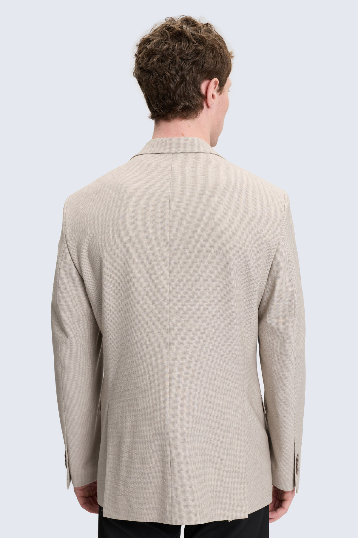 Bej Slim Fit Mono Yaka Klasik Ceket - 3