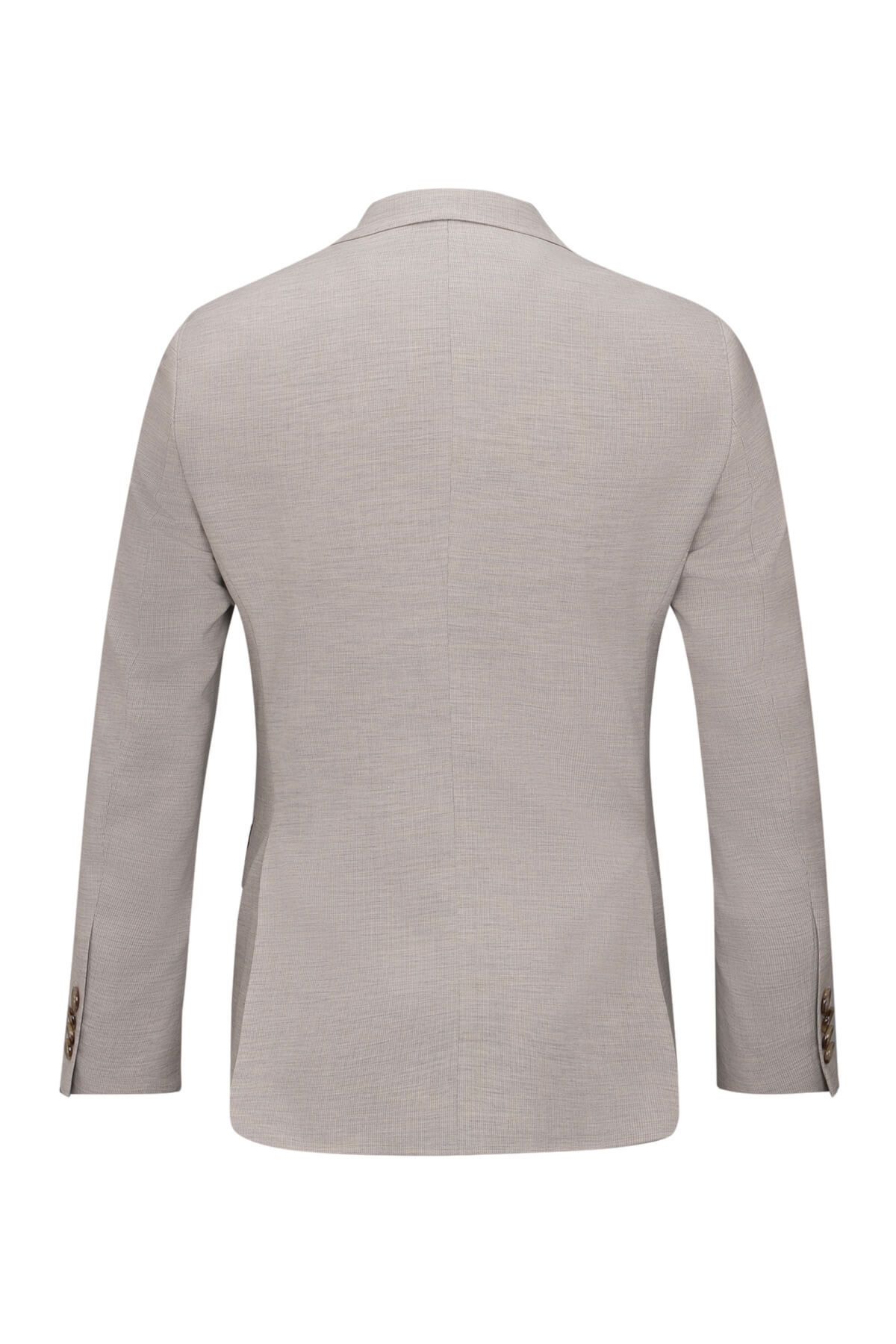 Bej Slim Fit Sivri Yaka Takım Elbise - 4
