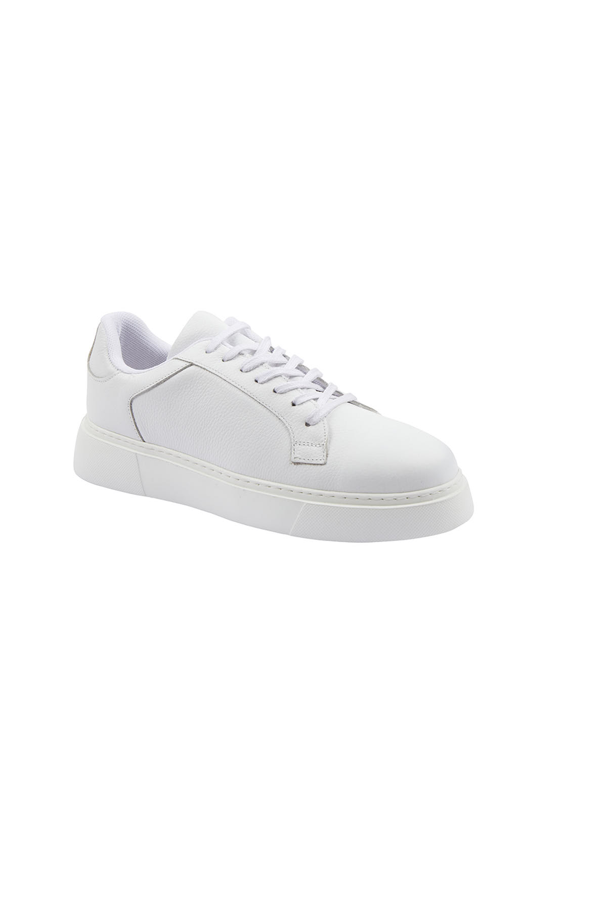 Beyaz BABEL Casual Bağcıklı Deri Sneaker