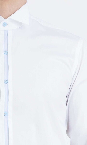 Cerimonia Slim Fit Beyaz Gömlek - 4
