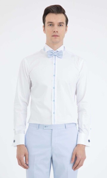 Cerimonia Slim Fit Beyaz Gömlek - 1