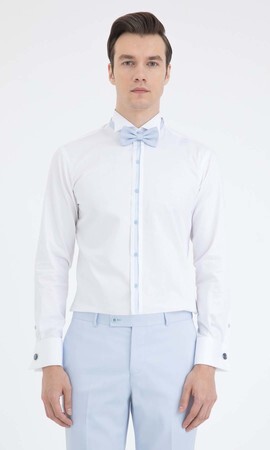 Cerimonia Slim Fit Beyaz Gömlek - 5