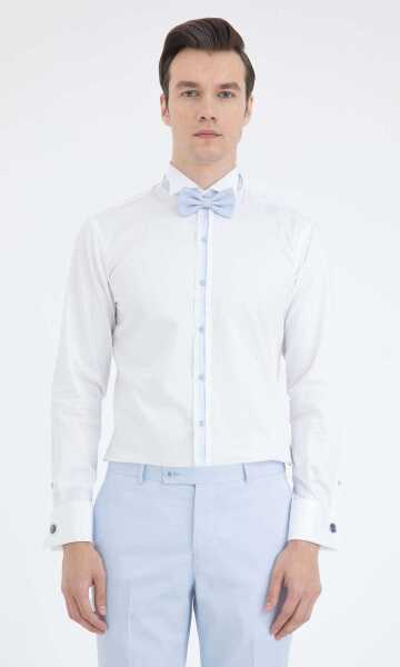 Cerimonia Slim Fit Beyaz Gömlek - 6