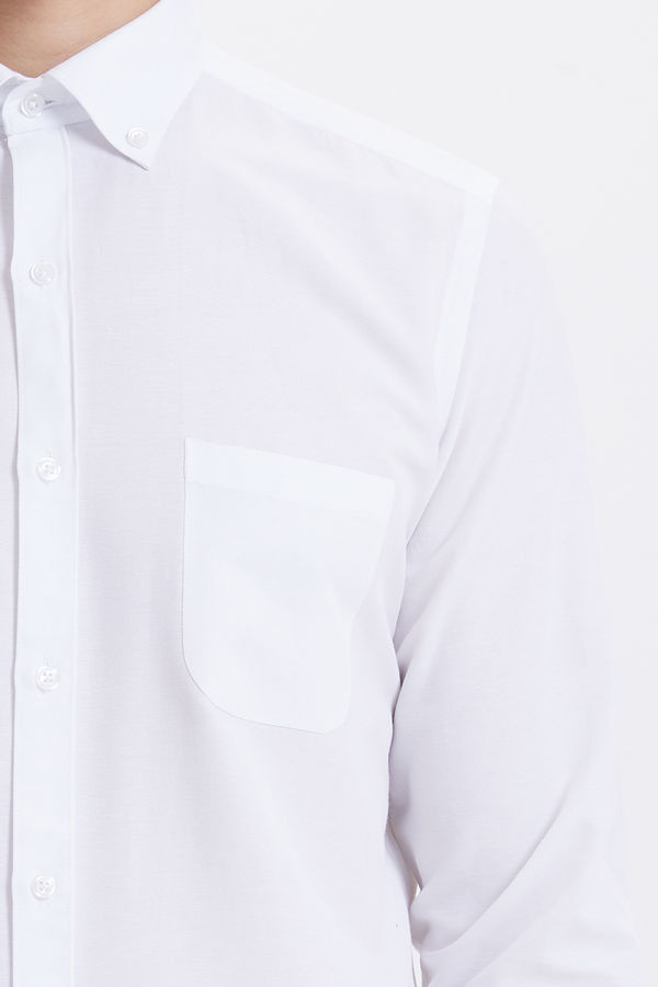 Beyaz Regular Gömlek