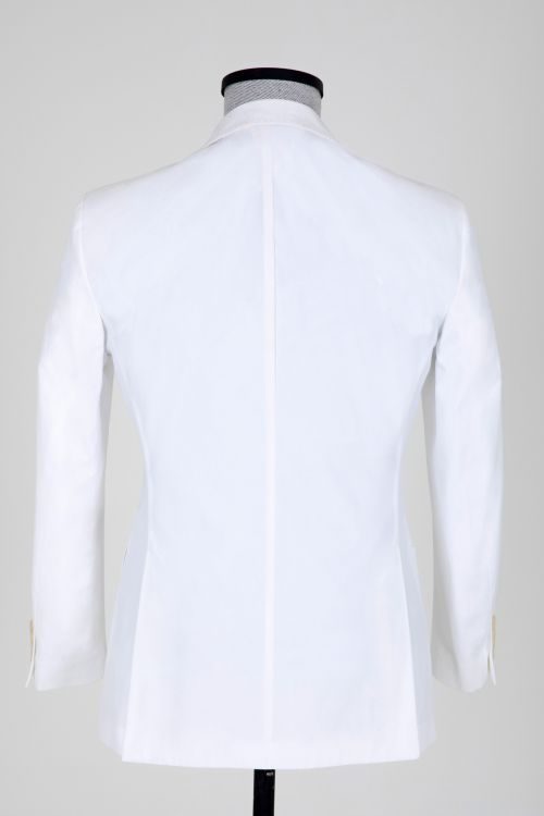 Beyaz Basic Slim Fit Ceket