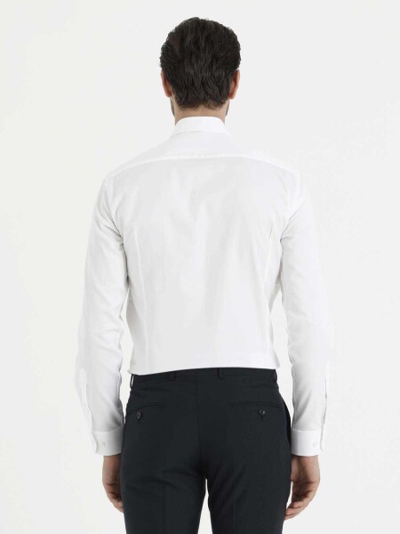 Beyaz Slim Fit Gömlek - 5
