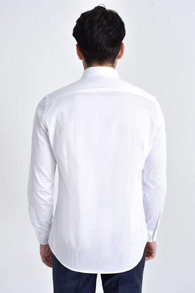 Beyaz Slim Fit Gömlek - 3