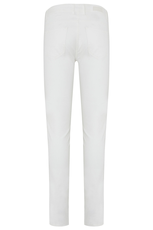 Beyaz Slim Fit Düz Pamuklu 5 Cep Kot Pantolon - Thumbnail (1)