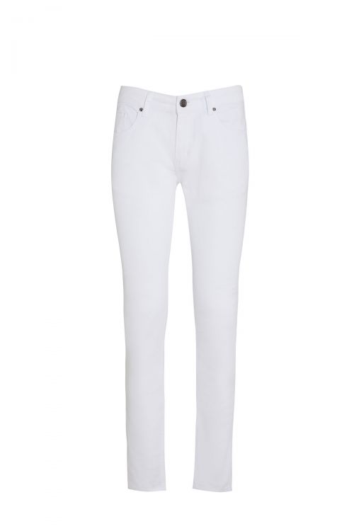Beyaz Slim Fit Spor Pantolon