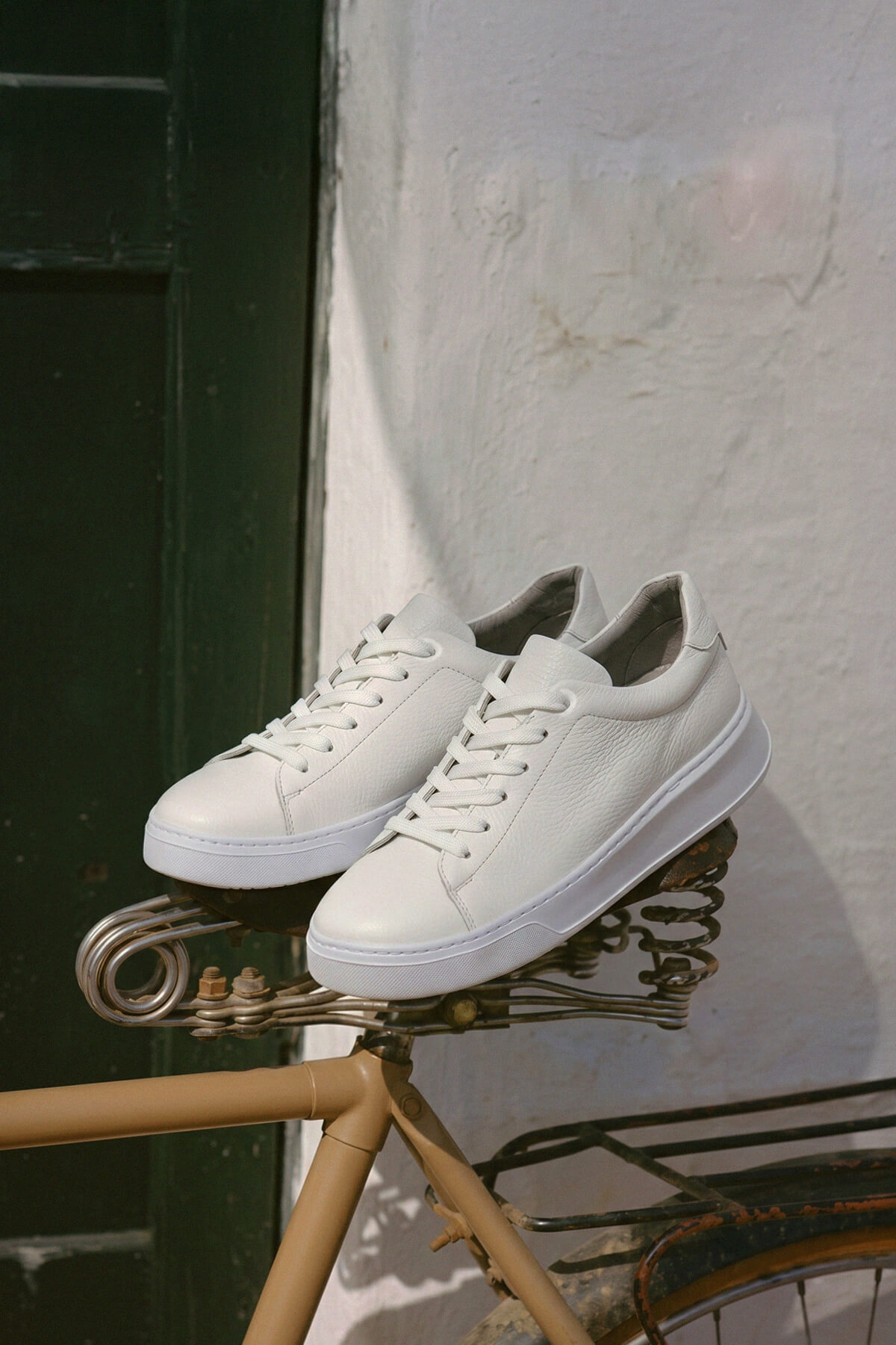 Beyaz Casual Bağcıklı 100% Hakiki Deri Sneakers - 2
