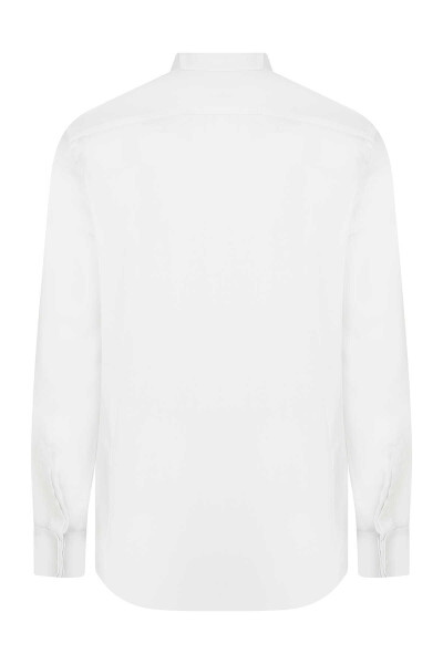 Beyaz Slim Fit Ata Yaka Cerimonia Gömlek - 2