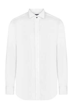 Beyaz Slim Fit Ata Yaka Cerimonia Gömlek - 5