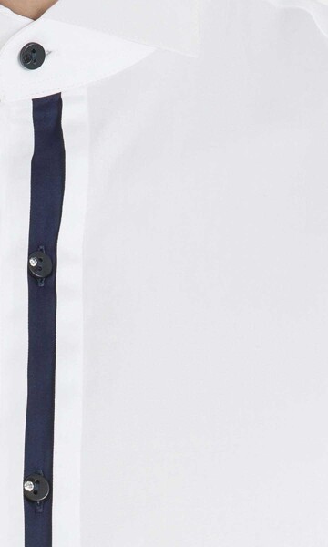 Cerimonia Slim Fit Beyaz Gömlek - 11