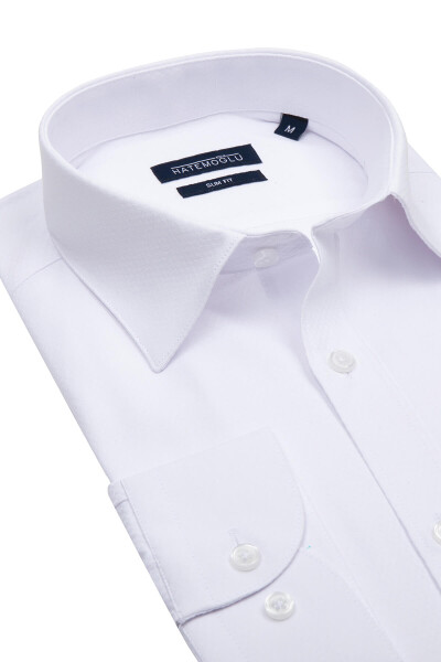 Beyaz Slim Fit Spor Gömlek - 2