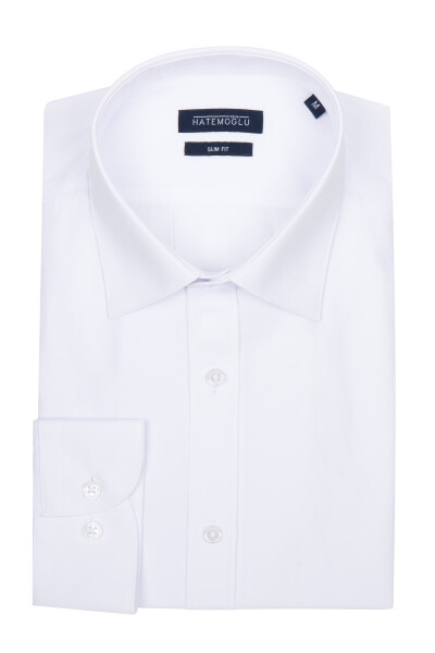 Beyaz Slim Fit Spor Gömlek - 1