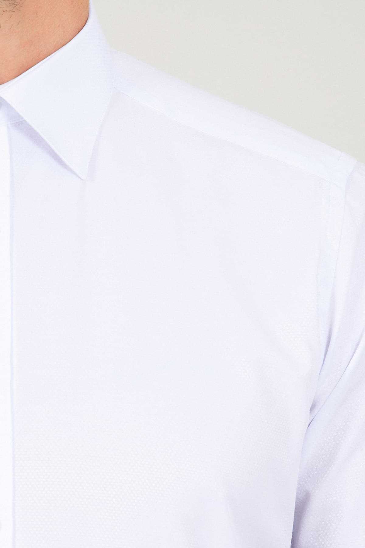 Beyaz Regular Fit Gömlek - 4