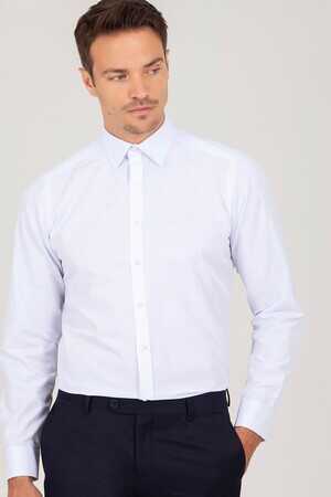 Beyaz Regular Fit Gömlek - 7