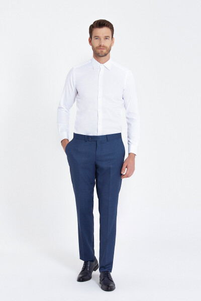 Beyaz Slim Fit Armürlü Gömlek - 2