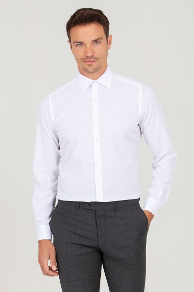 Beyaz Slim Fit Gömlek - 1