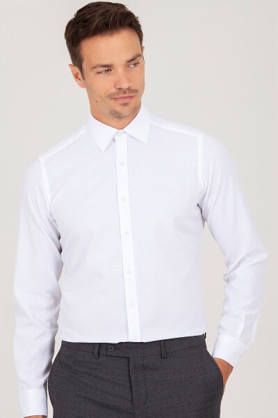 Beyaz Slim Fit Gömlek - 3