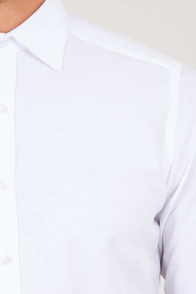 Beyaz Slim Fit Gömlek - 4