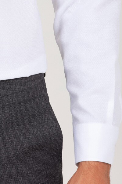 Beyaz Slim Fit Gömlek - 5