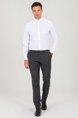Beyaz Slim Fit Gömlek - 7