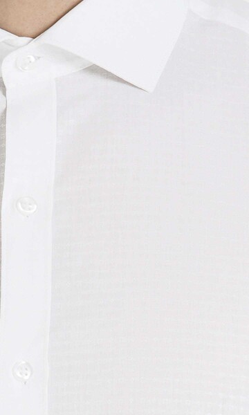 Beyaz Desenli Slim Fit Gömlek - 5