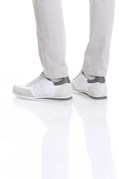 Beyaz Deri Sneaker - 8